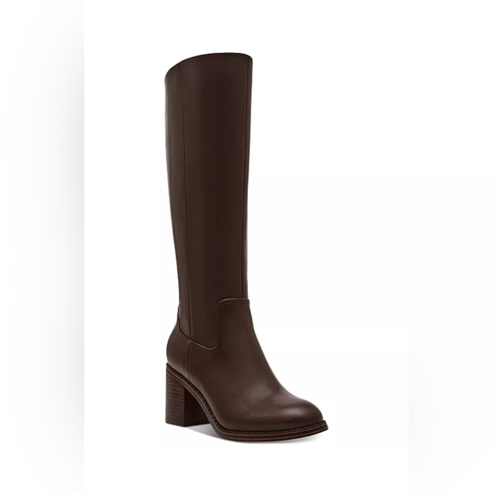 DV Dolce Vita Women's Ullah Wide Calf Block Heel Dress Boots